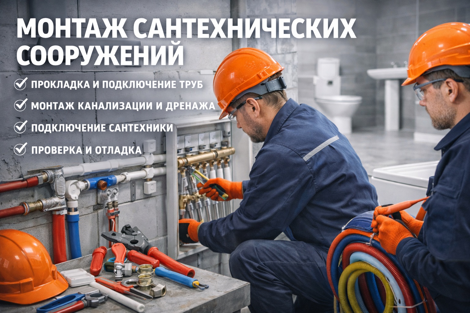 Монтаж сантехнических сооружений